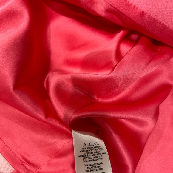 NWT A.L.C. Elizabeth strapless pink sheath midi dress in grapefruit - Picture 9 of 10